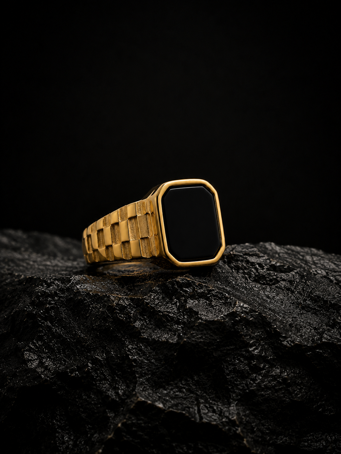 Monarch Onyx Signet Ring