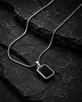 Men’s Black Ruby Pendant Chain