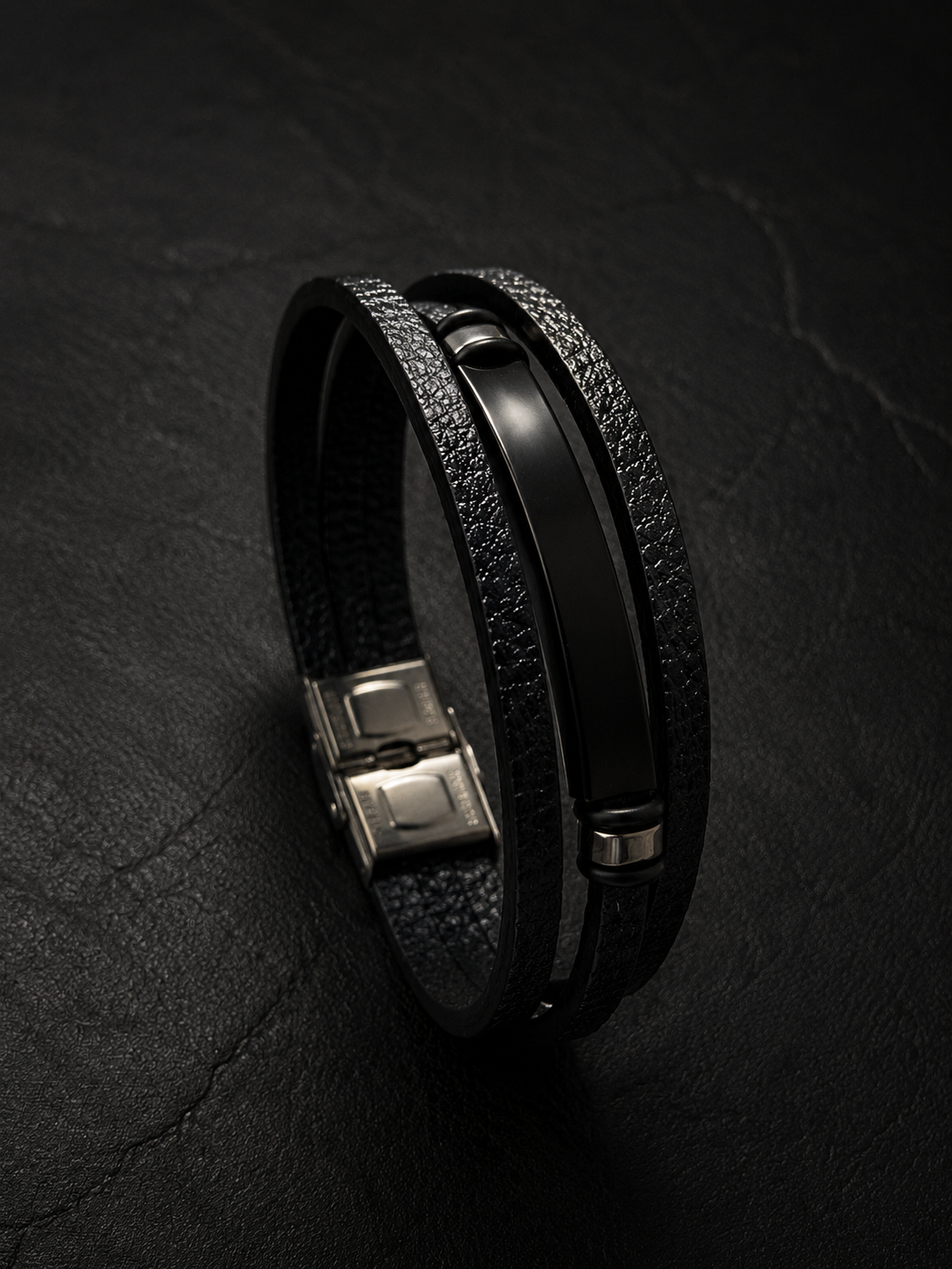 Cipher Leather Bracelet