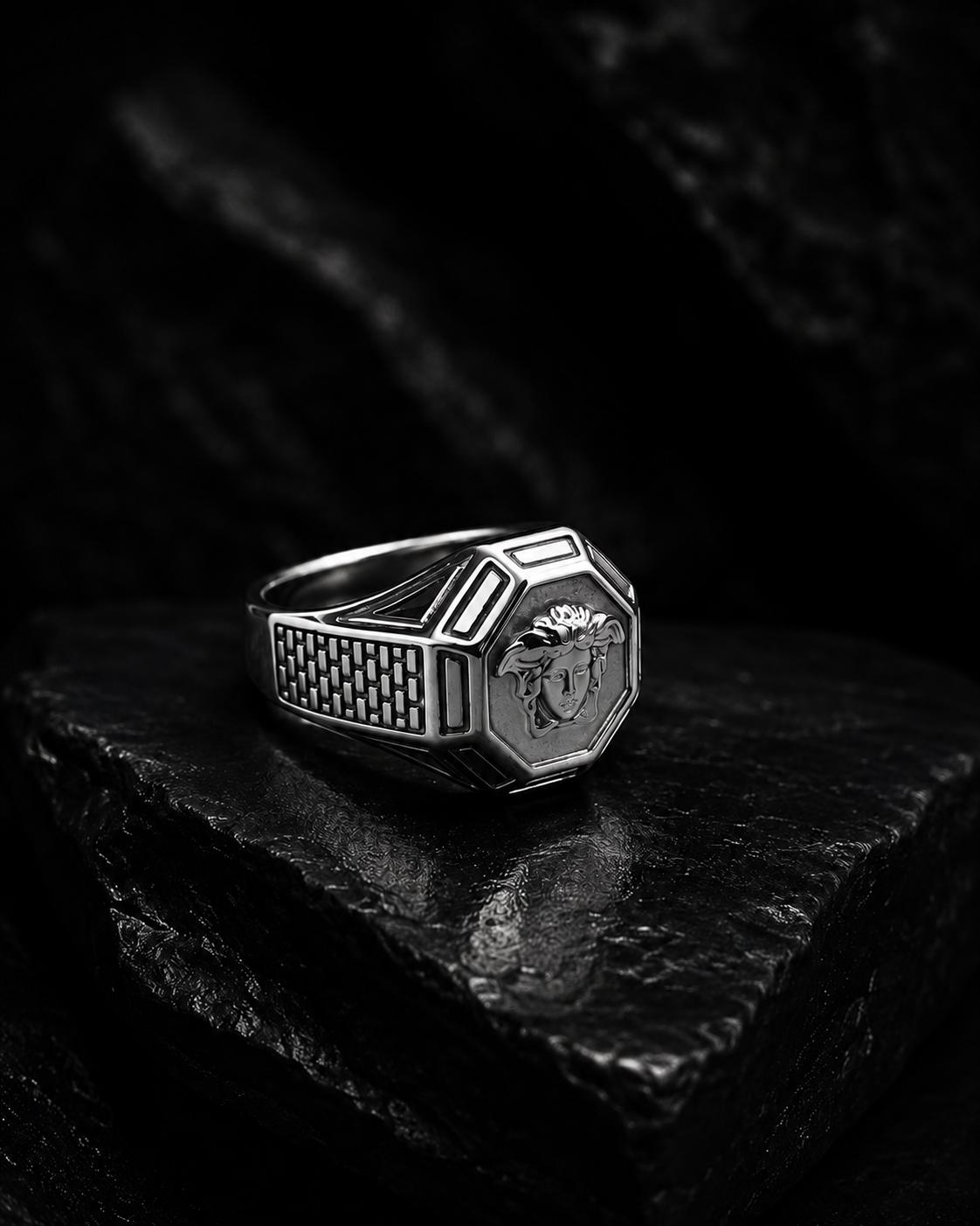 Gorgos Medusa Ring for Men