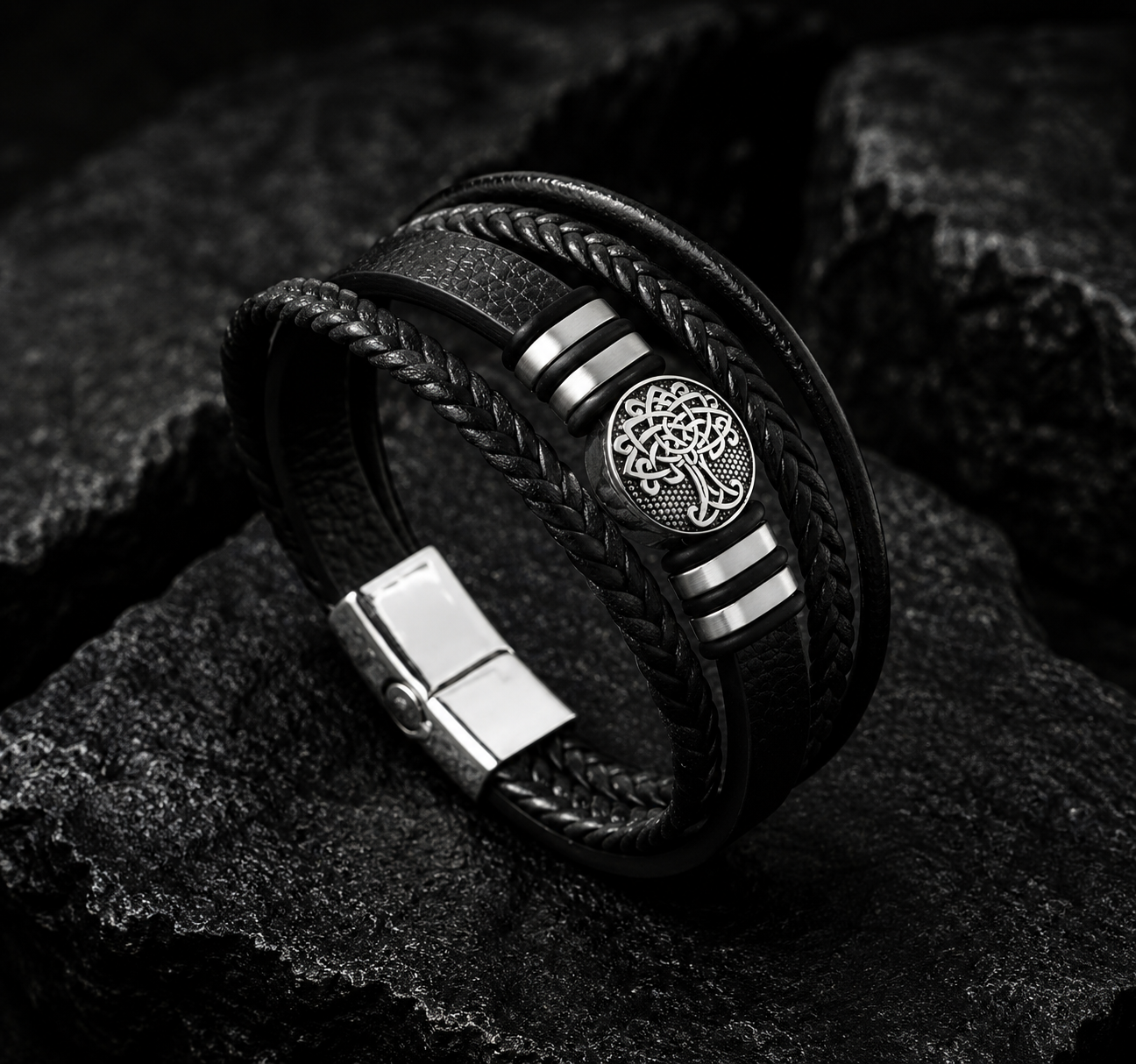 Men’s Premium Leather Antique Bracelet